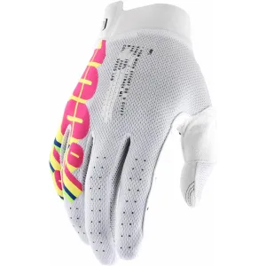 100% iTrack Gloves - System White