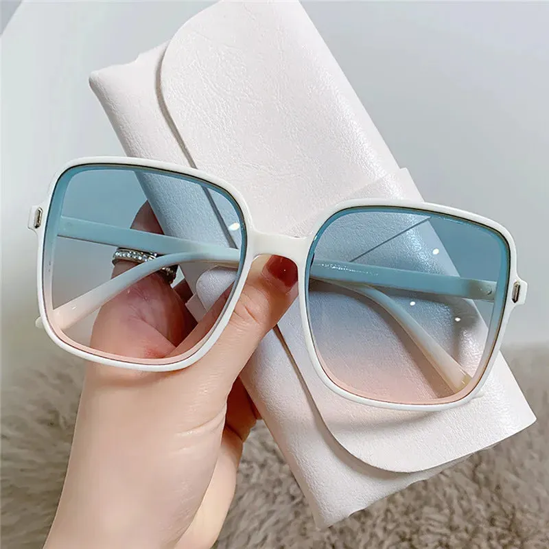 2024 Summer Sunglasses Shades for Women Fashion Eyewear Decorative Exquisite Square Driving Fishing Glasses Gafas De Sol Para