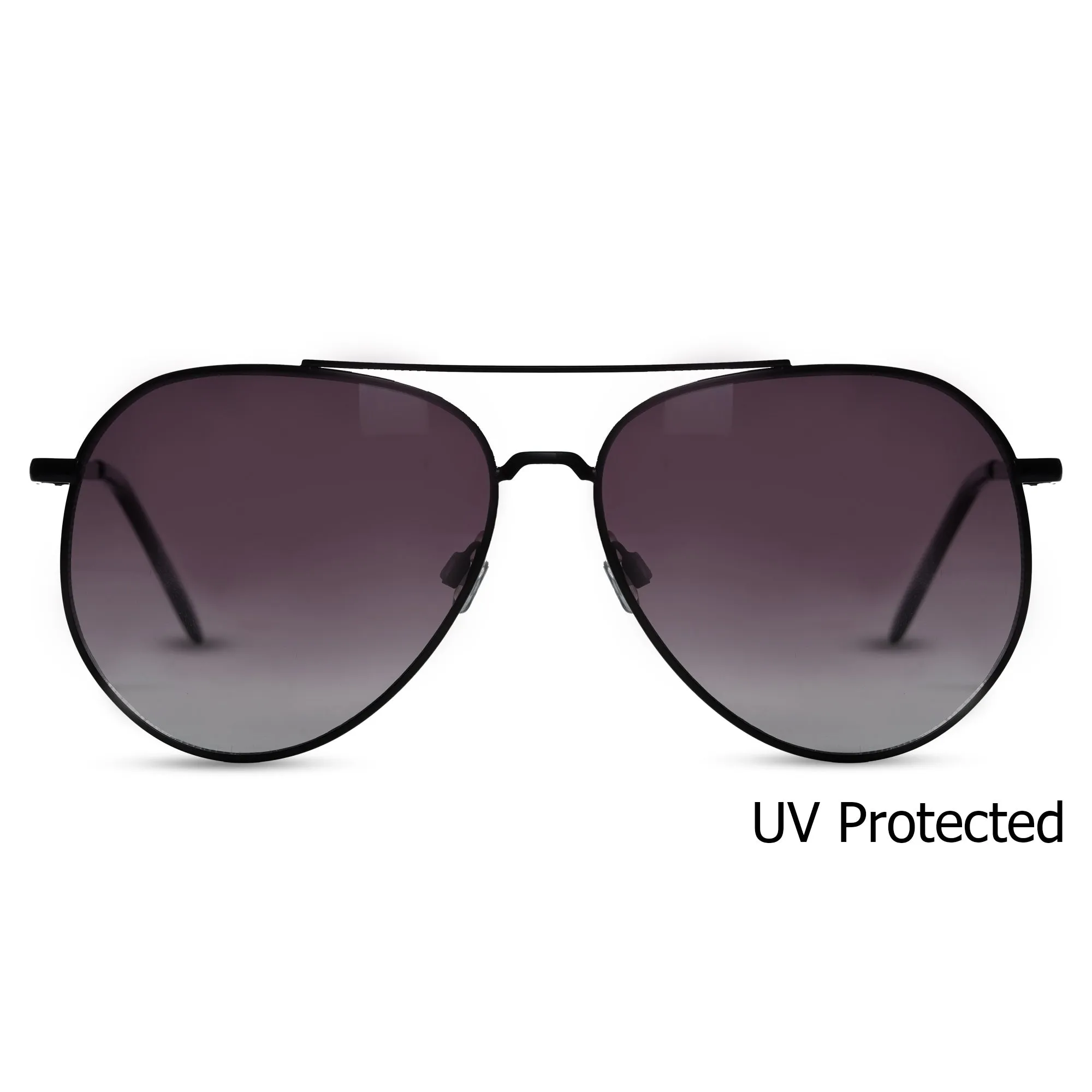 2.5 NVG UV Protected Black Brown AviatorSunglasses