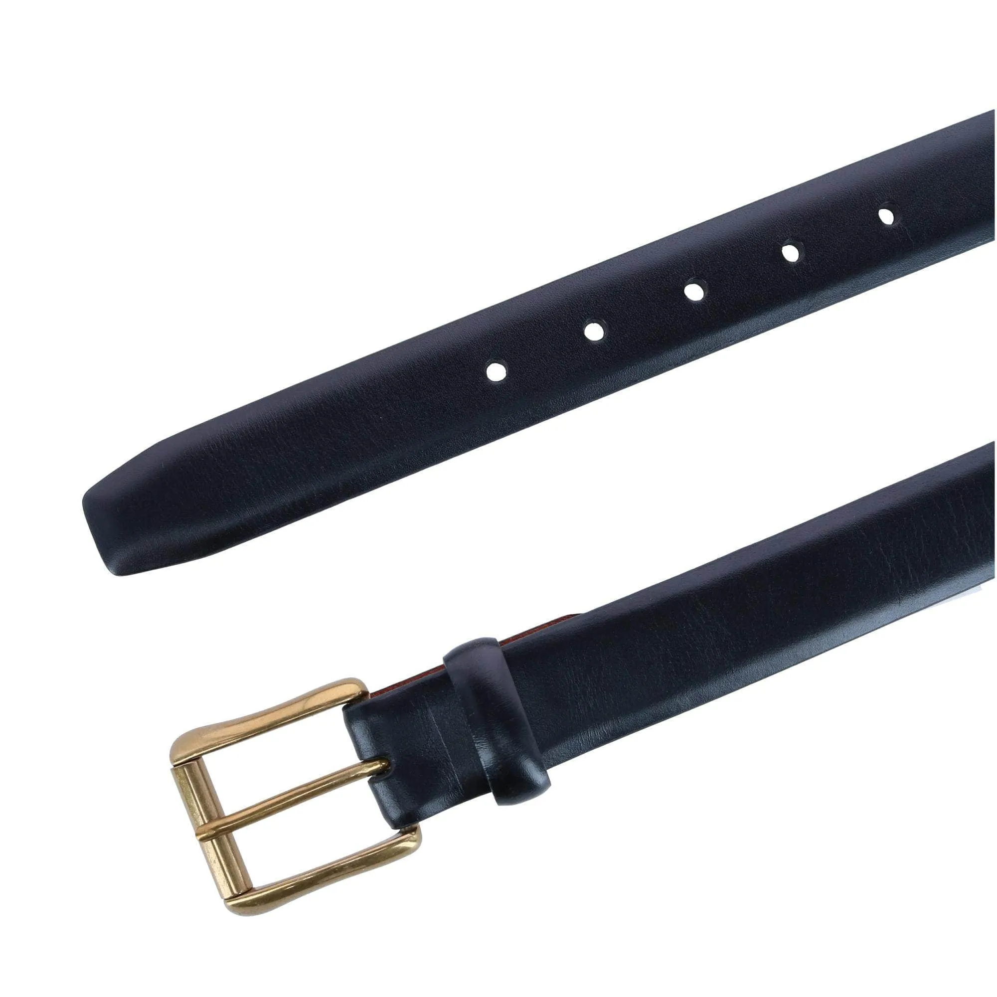 30mm Cortina Leather Belt with Solid Brass Roller Buckle