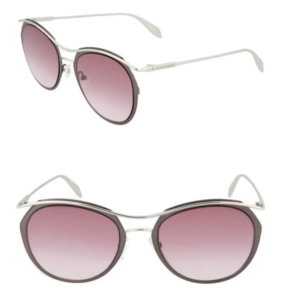 ALEXANDER MCQUEEN Round Aviator Sunglasses