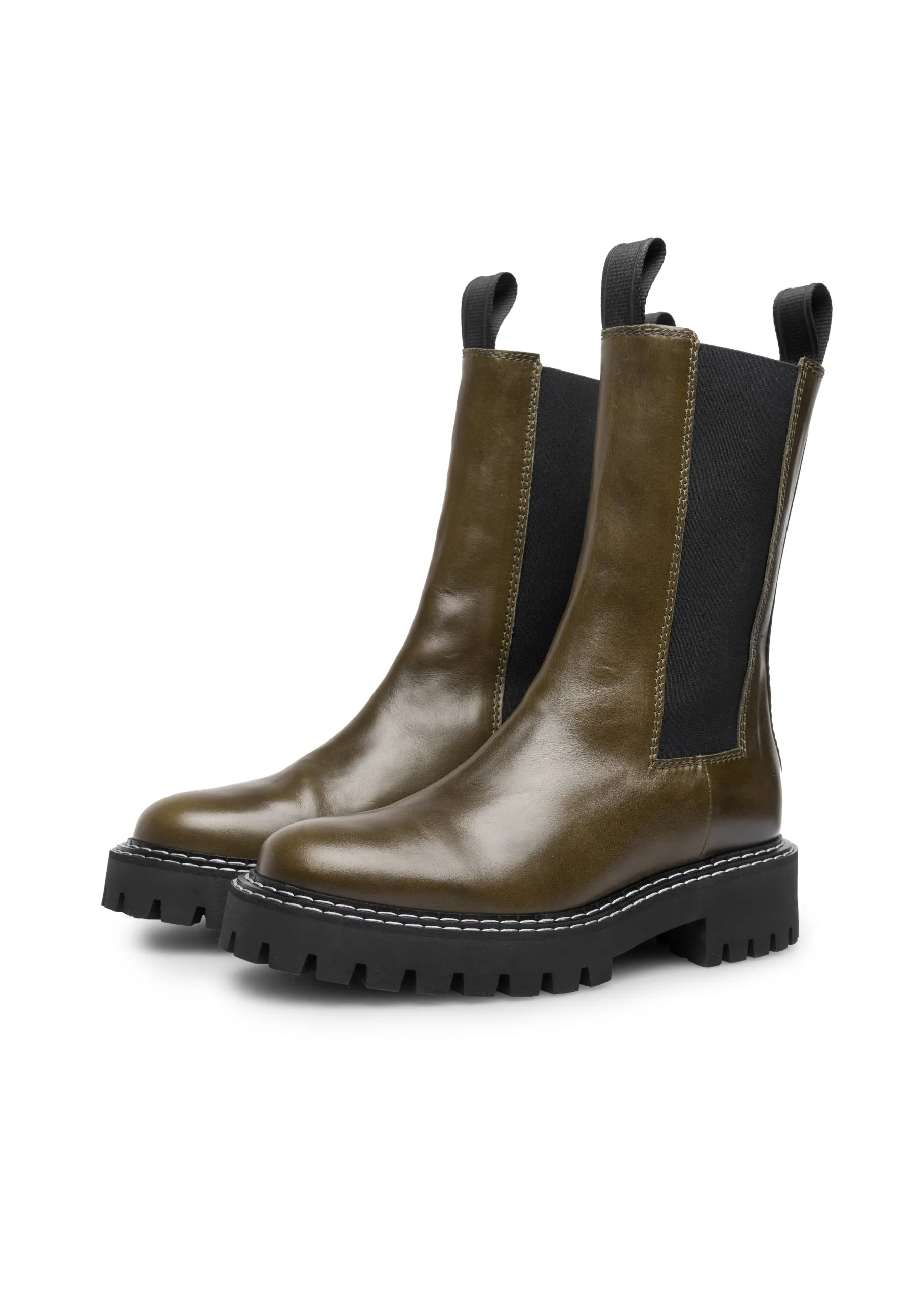 Angie Chelsea Olive Boots