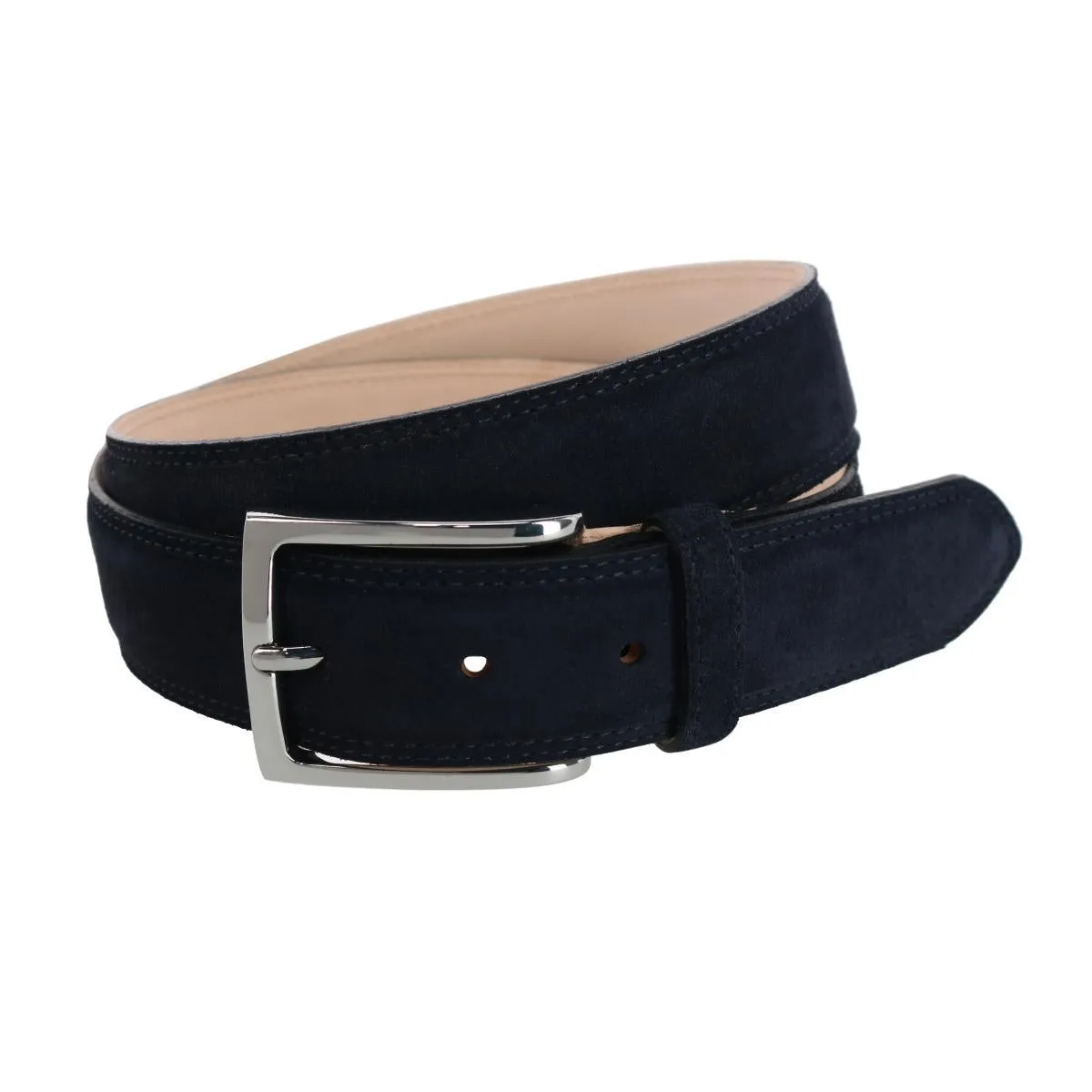 Armando Italian Suede 35mm Feathered Edge Belt