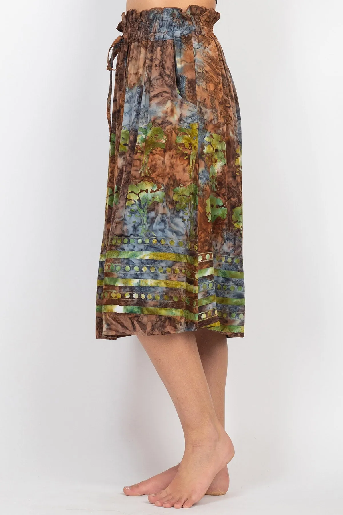 Batik Tree Of Life Midi Skirt