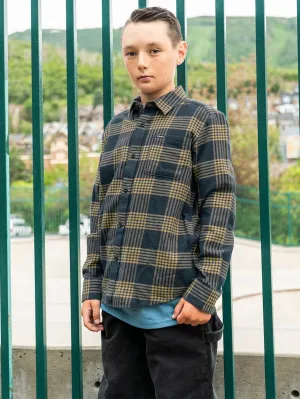 Big Boys Caden Plaid Flannel - Navy