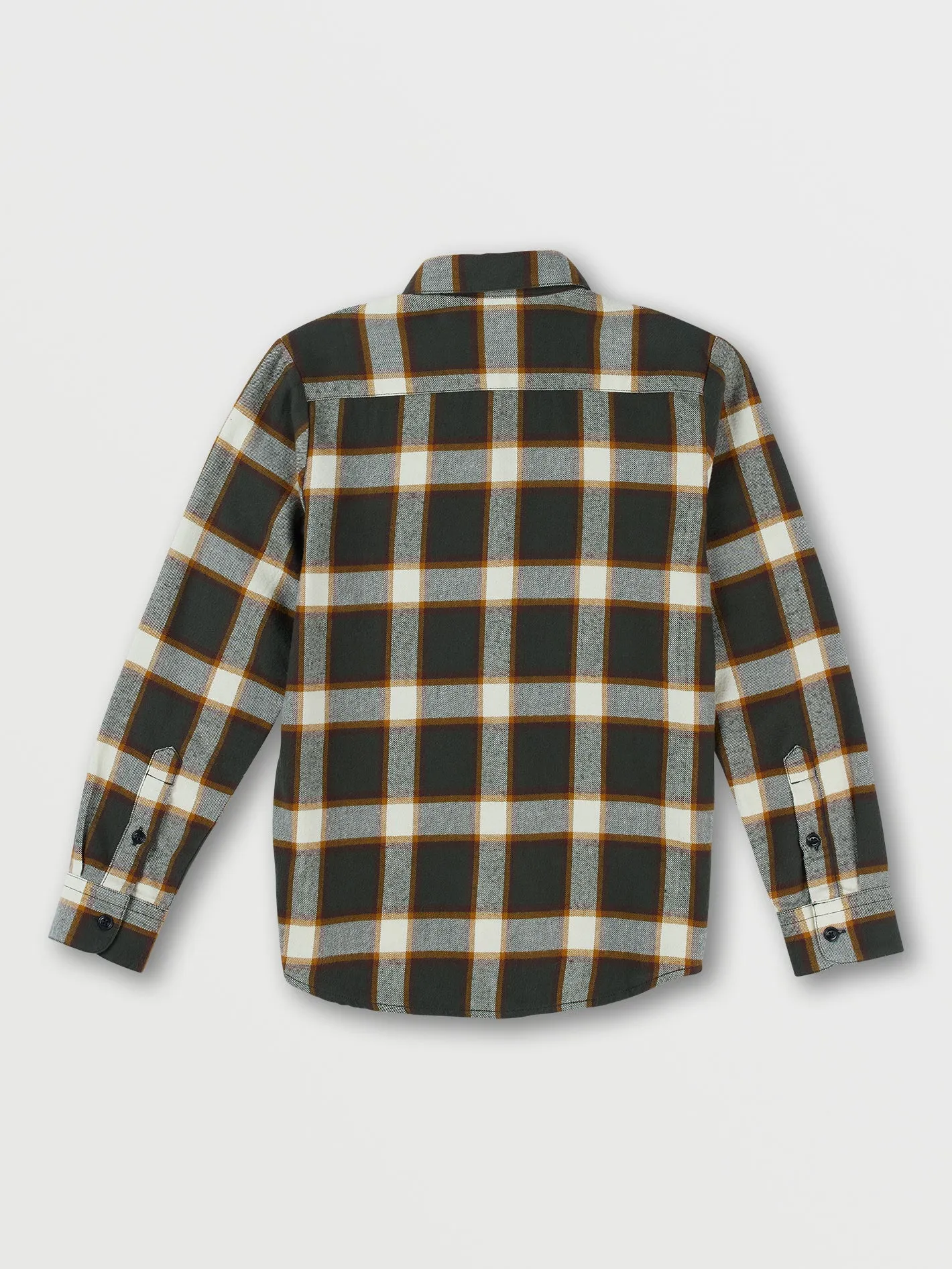 Big Boys Caden Plaid Long Sleeve Shirt - Rinsed Black