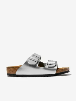 BIRKENSTOCK Girls Arizona Metallic Sandals in Silver