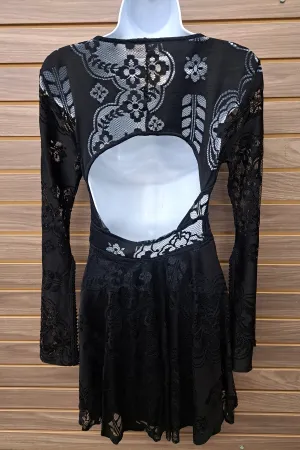 Black Lace Cutout Dress