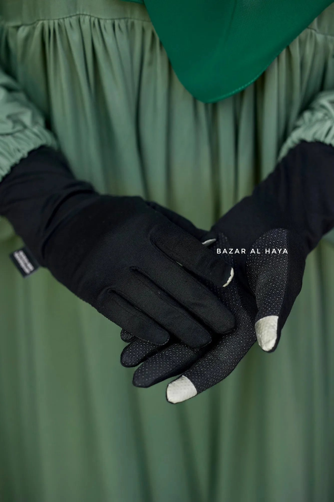 Black Plain Touch Screen Gloves - One Size