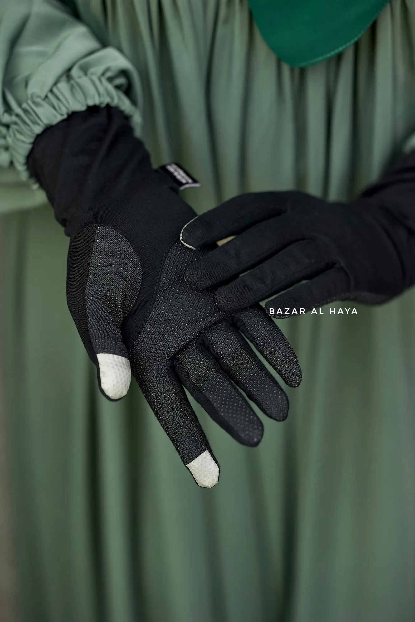 Black Plain Touch Screen Gloves - One Size