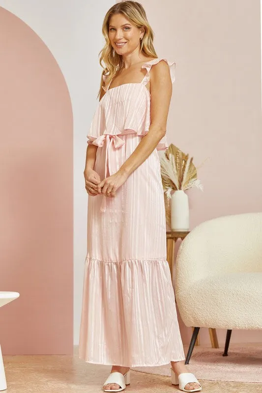 Blush Double Layer Maxi Dress