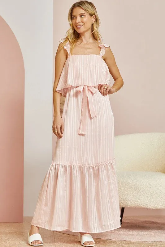 Blush Double Layer Maxi Dress