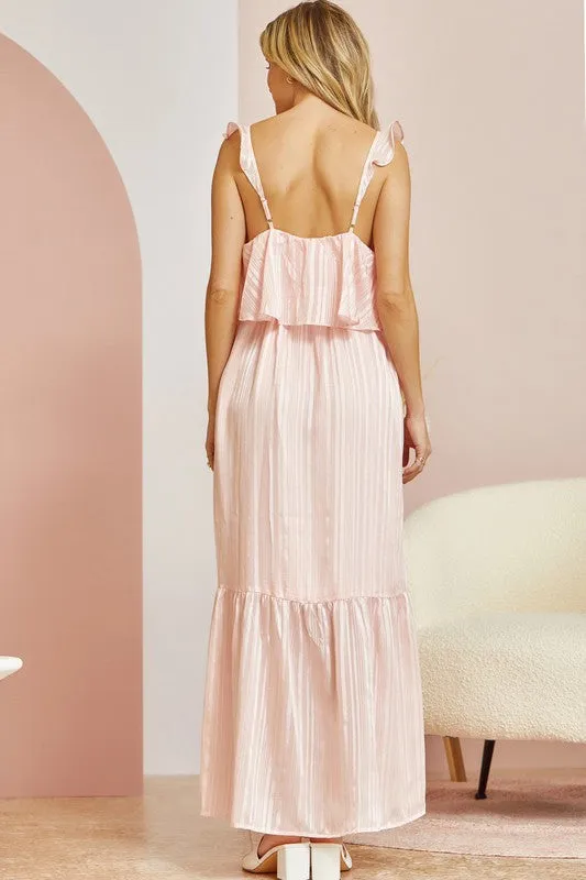 Blush Double Layer Maxi Dress