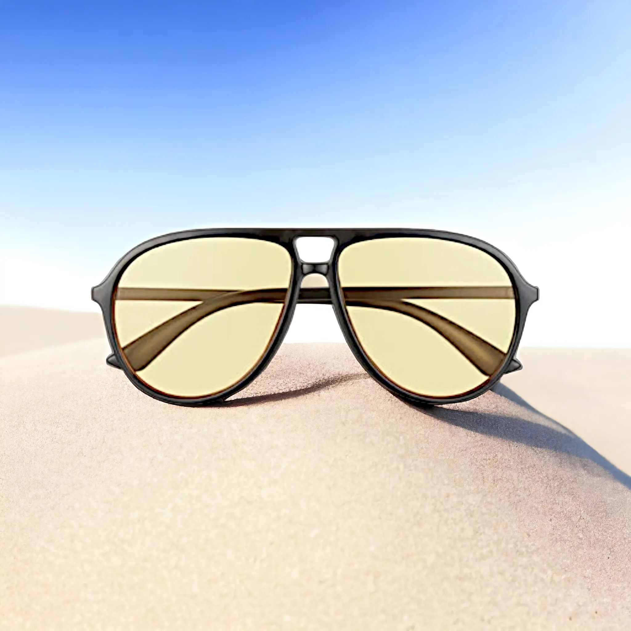 BP Yellow Aviator Sunglasses