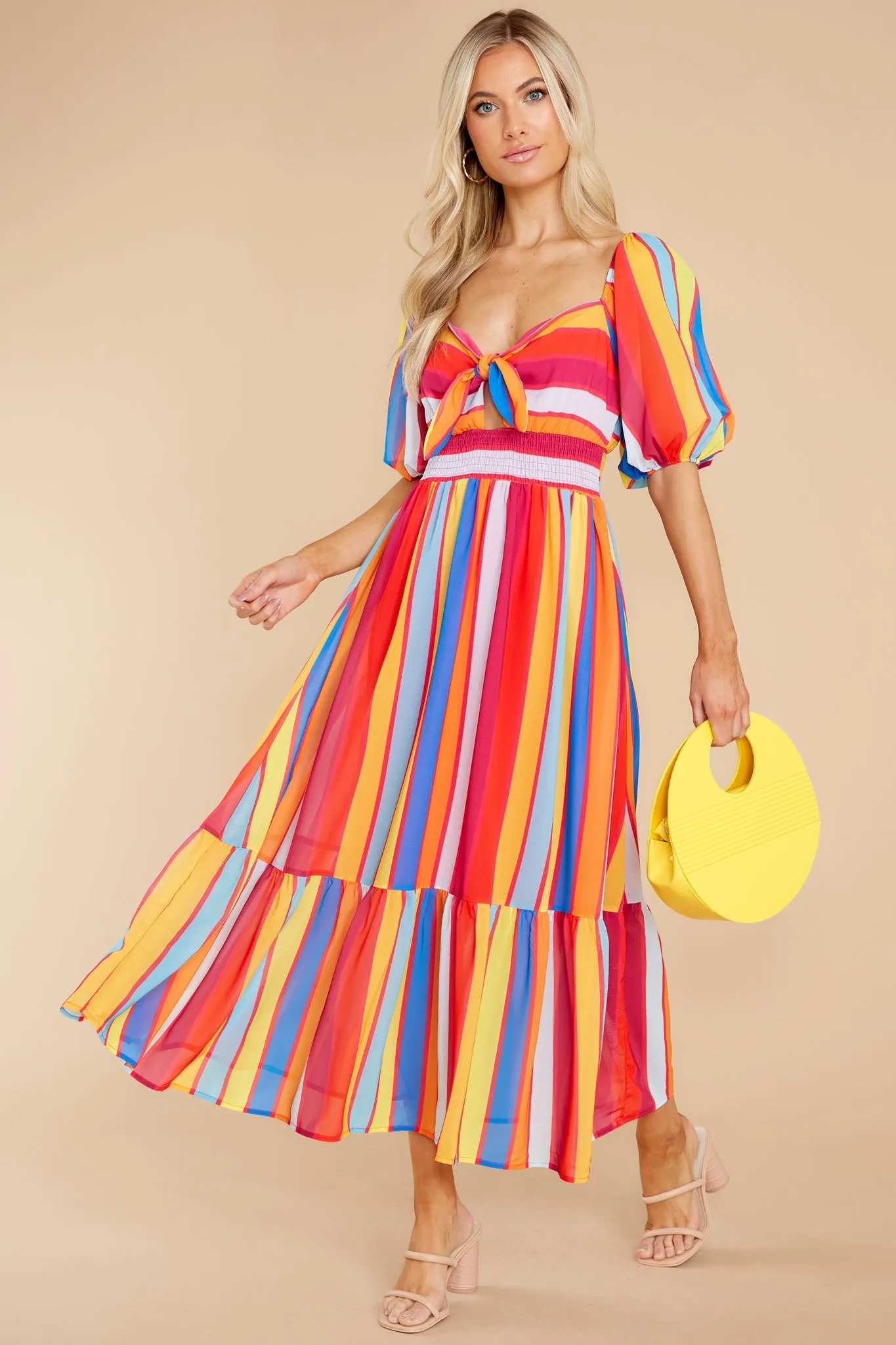 Bring Her To Life Rainbow Print Maxi Dress