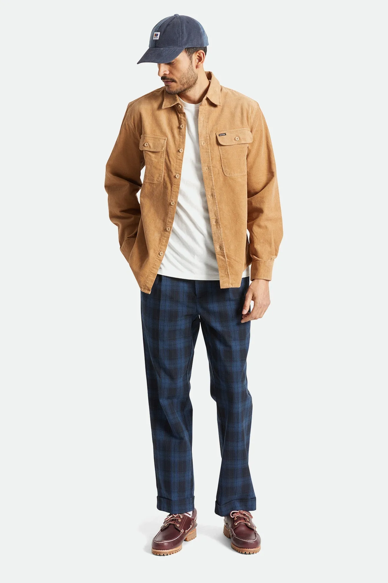 Brixton Bowery Corduroy Long Sleeve Flannel - Mojave