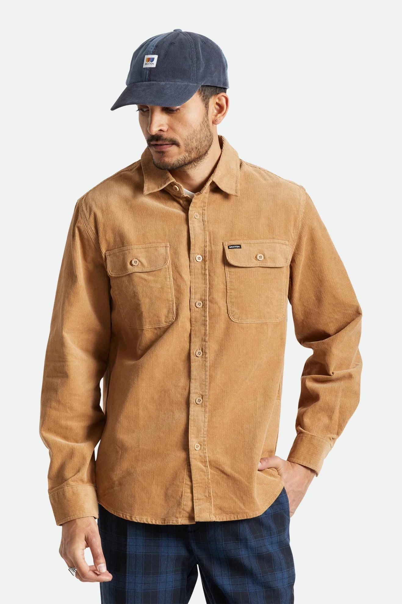 Brixton Bowery Corduroy Long Sleeve Flannel - Mojave