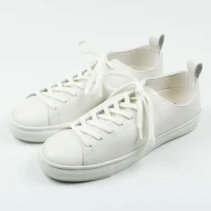 Buddy - Bull Terrier Low Smooth Leather Sneakers - White