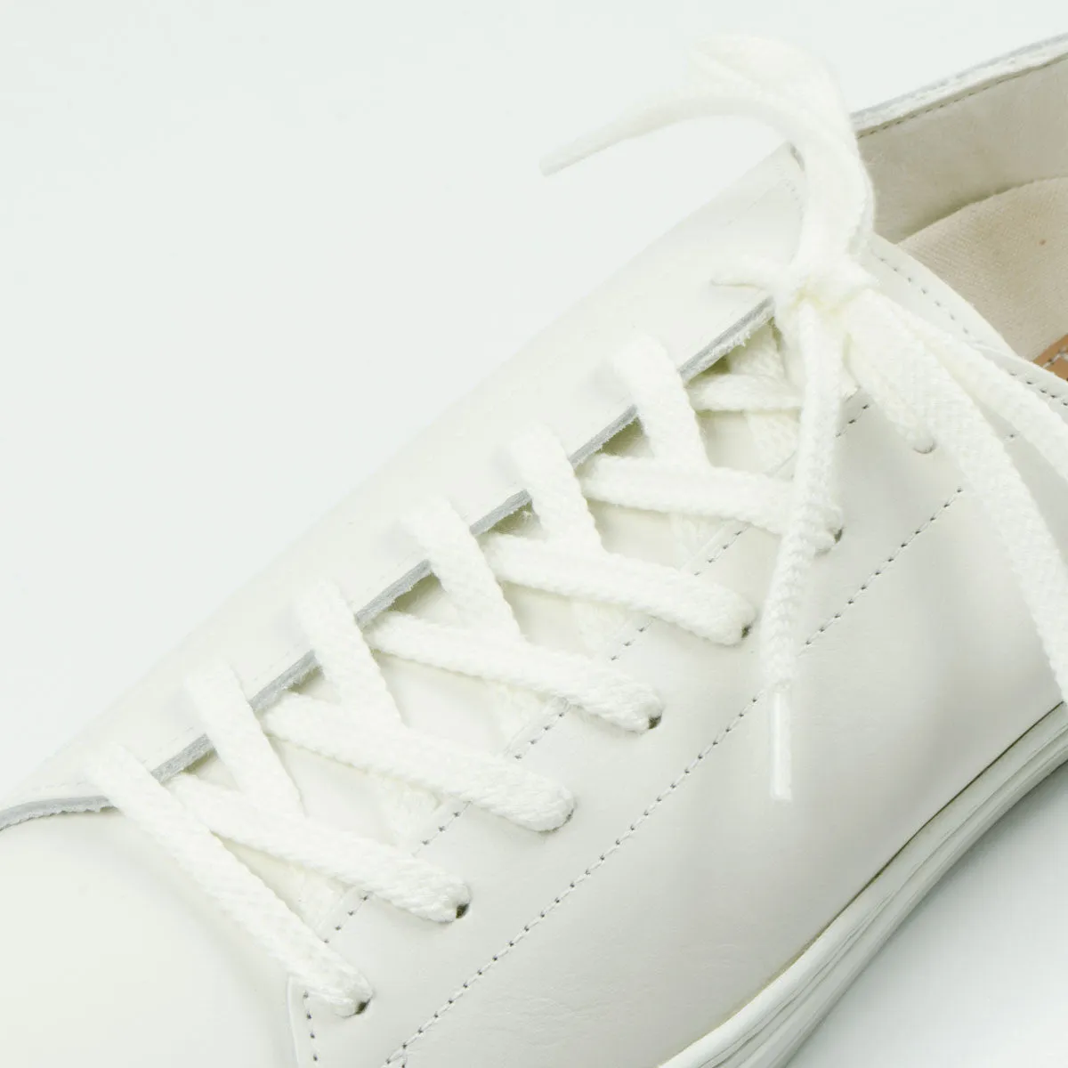 Buddy - Bull Terrier Low Smooth Leather Sneakers - White