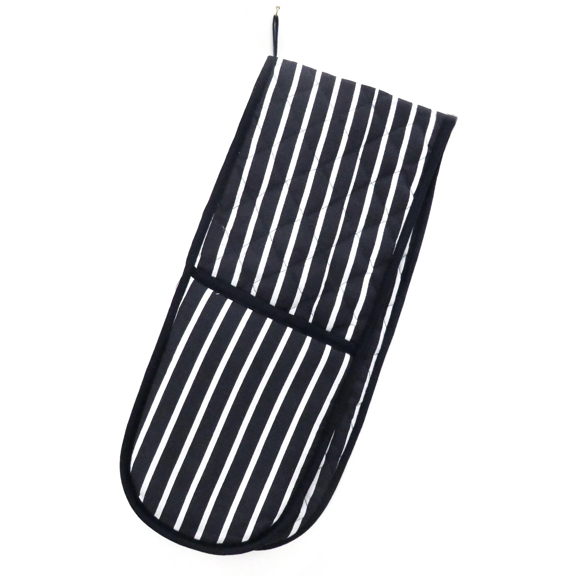 Butchers Stripe Navy & White Double Oven Gloves