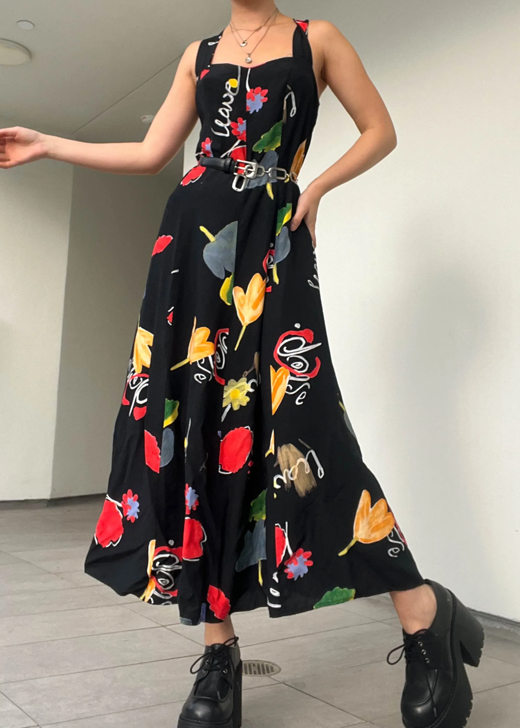 Colorful Abstract Maxi Dress (M-L)