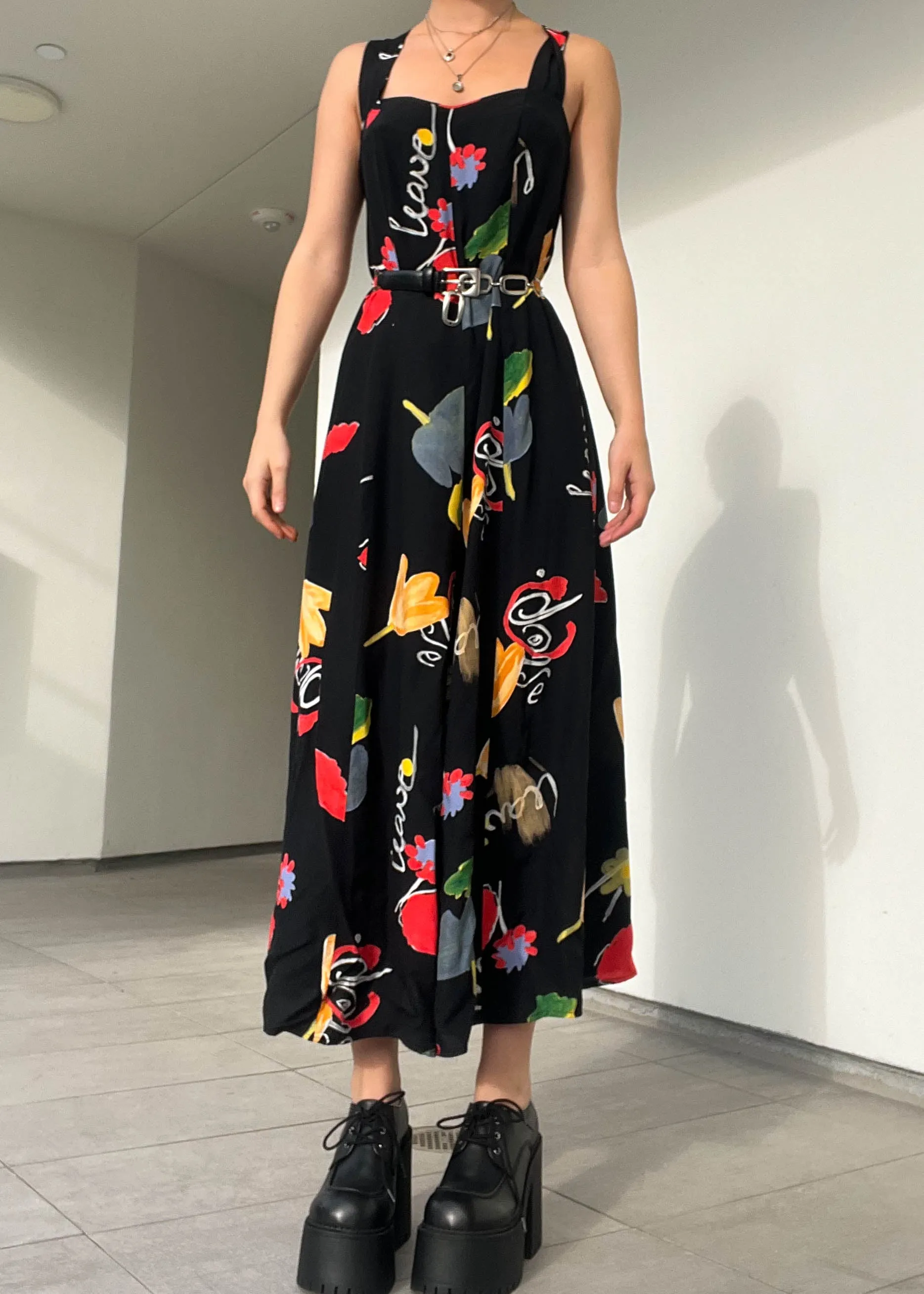 Colorful Abstract Maxi Dress (M-L)