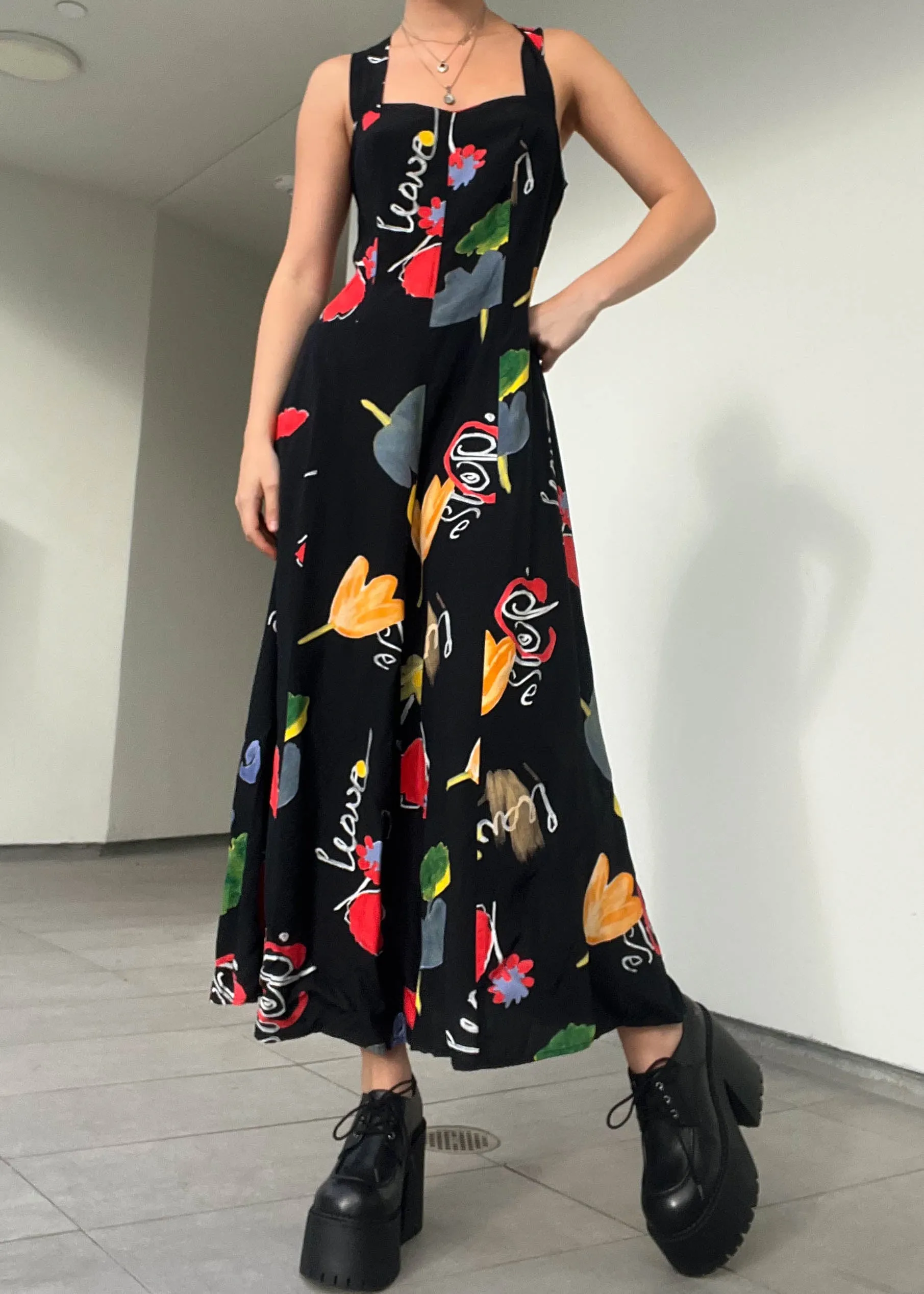 Colorful Abstract Maxi Dress (M-L)