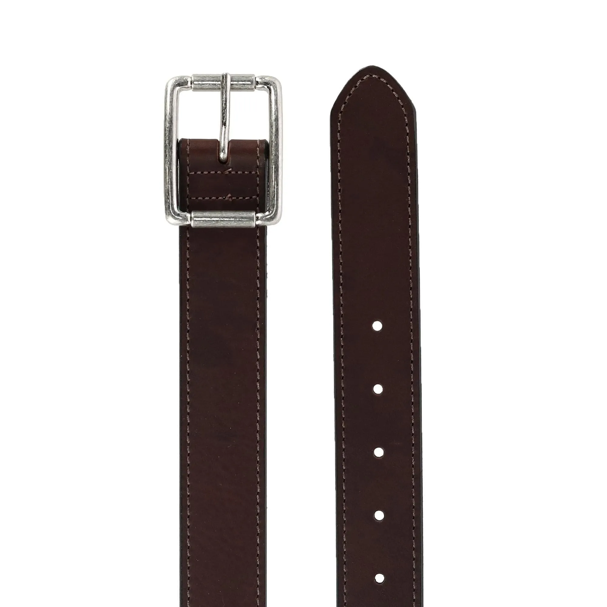 CrookhornDavis Men's Newcastle Natural Grain Leather Belt with Roller Buckle