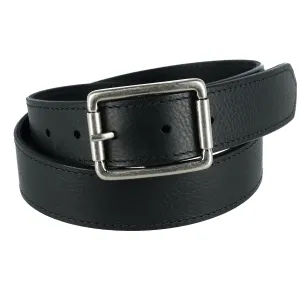 CrookhornDavis Men's Newcastle Natural Grain Leather Belt with Roller Buckle