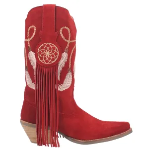 Day Dream Fringe Embroidered Round Toe Cowboy Boots