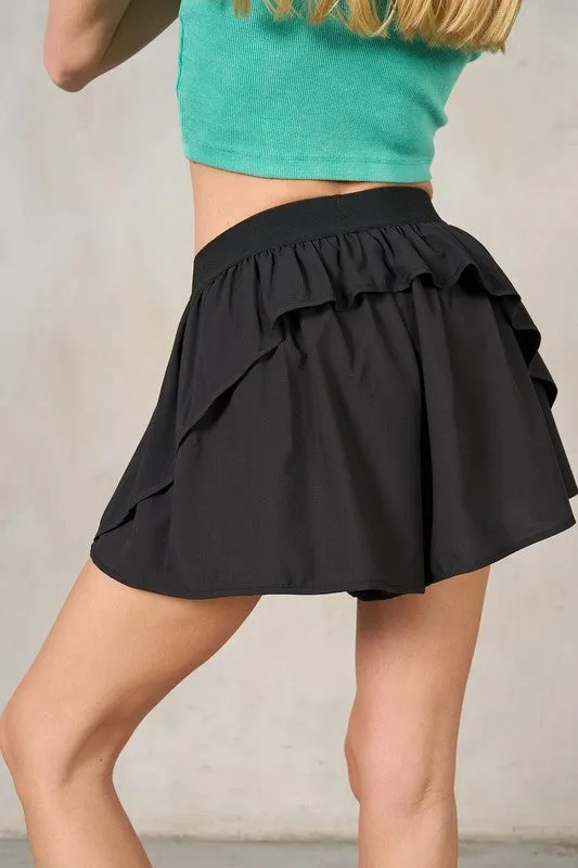 Exposed Waist Elastic Summer Shorts