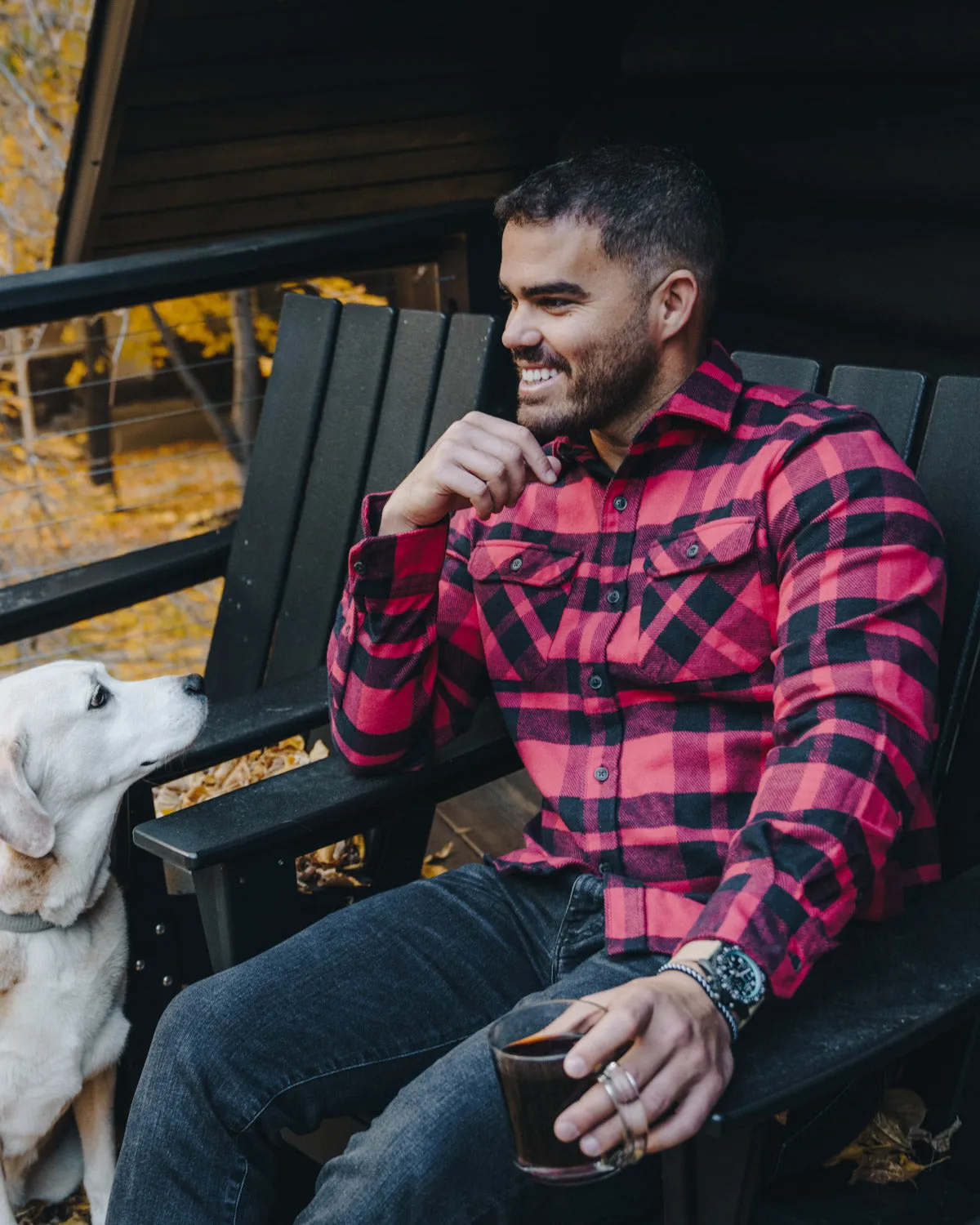 Field Grand Flannel, Red Plaid