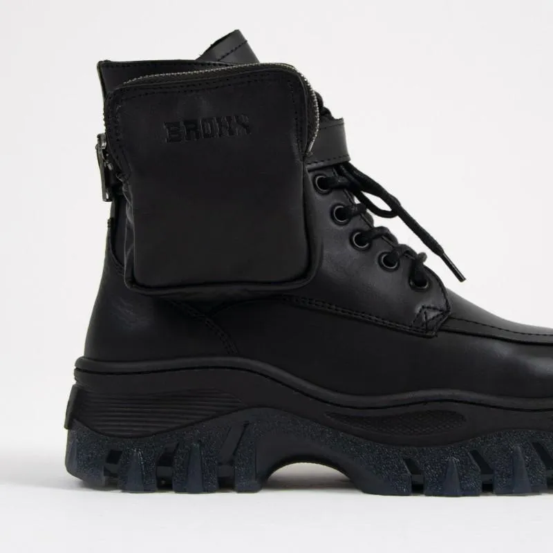 Jaxstar Hiking Mid Cut Black Sneakers