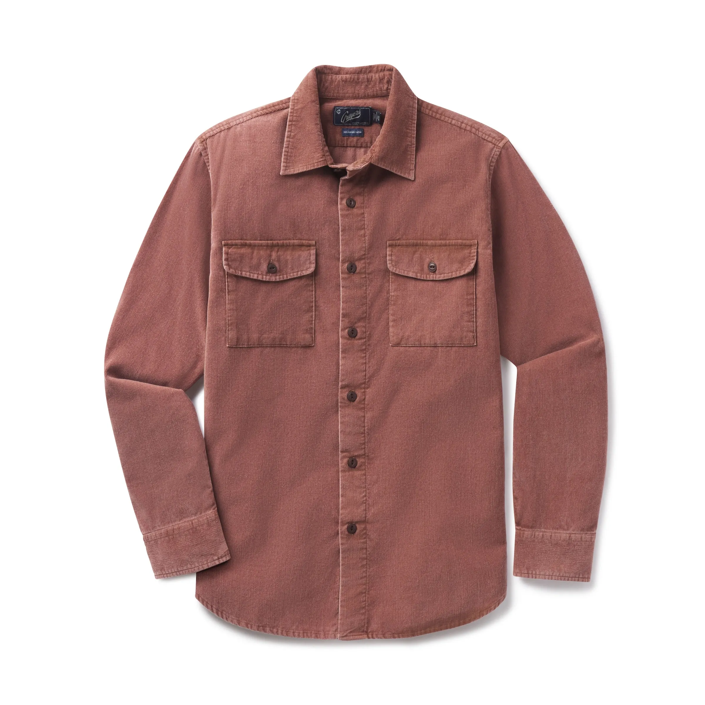 Jeremiah Vintage Garment Dyed Shirt - Root Beer