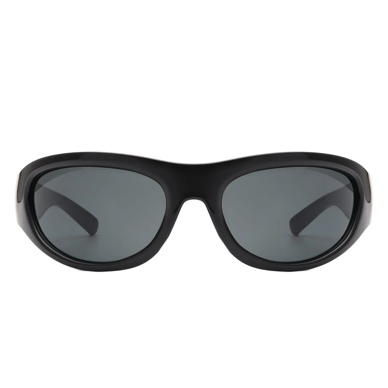 Kaelos - Rectangle Wrap Around Oval Sports Sunglasses