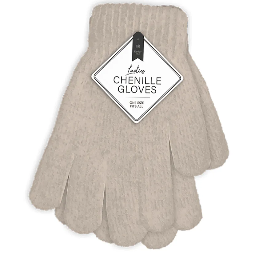 Ladies Chenille Gloves (Colour Options)