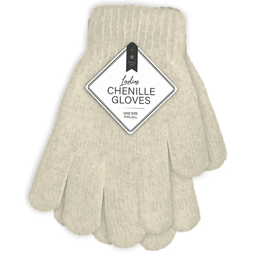 Ladies Chenille Gloves (Colour Options)