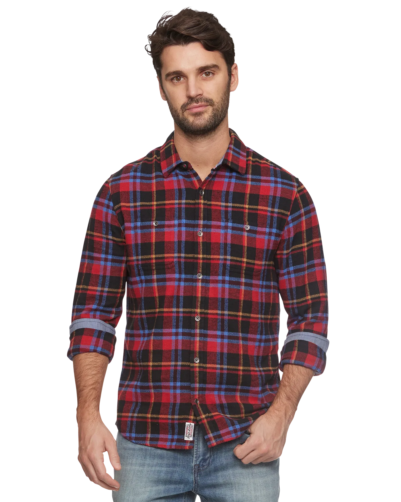 LADSON HERRINGBONE STRETCH FLANNEL SHIRT