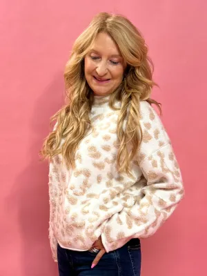 Lerleen Leopard Print Knit Sweater