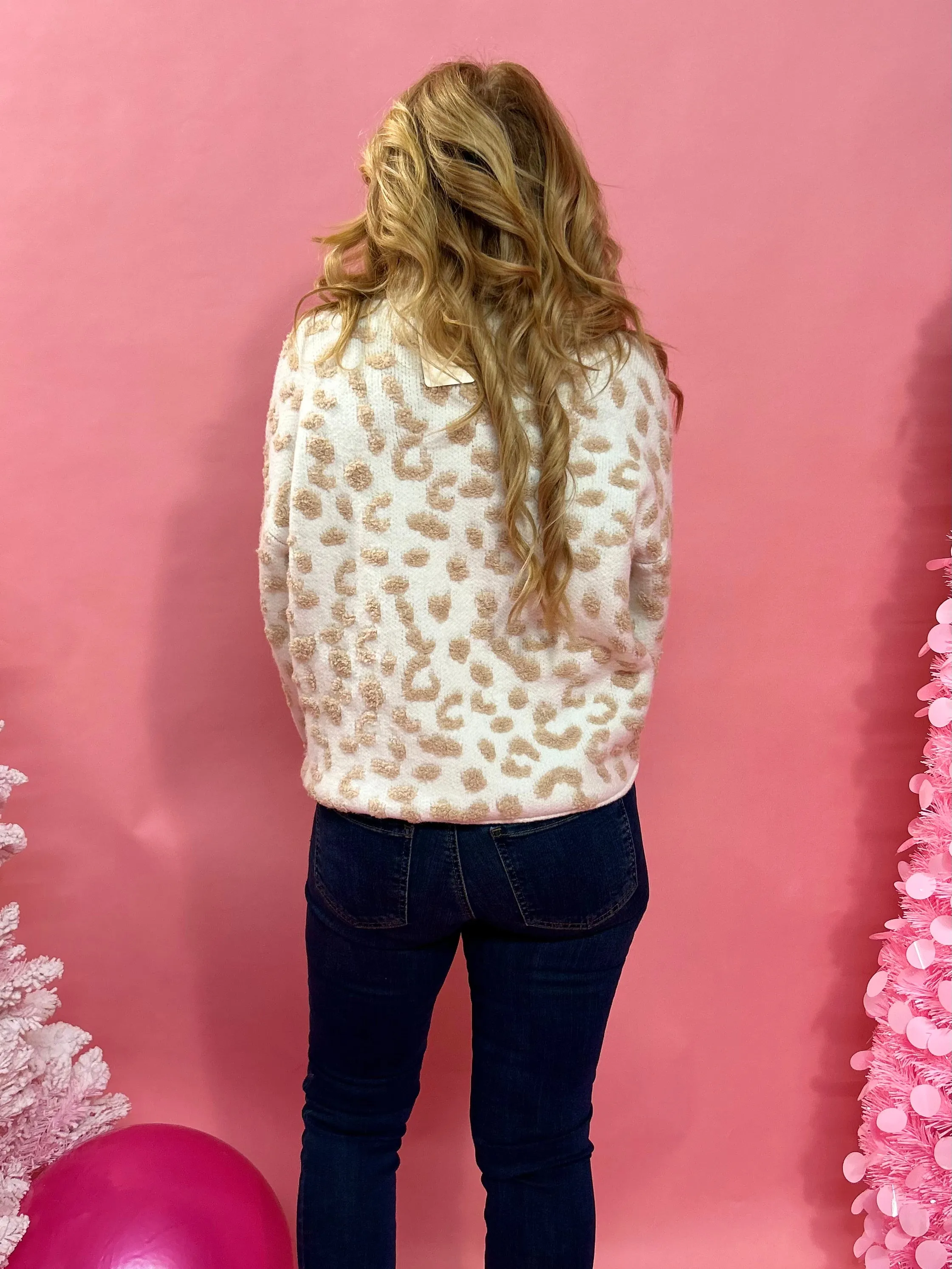 Lerleen Leopard Print Knit Sweater