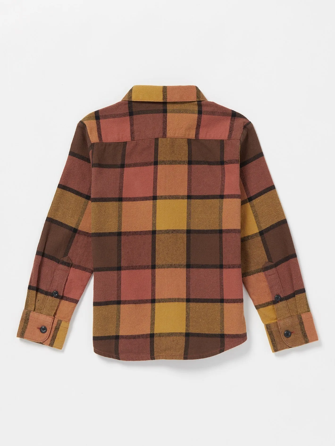 Little Boys Caden Plaid Flannel - Burro Brown