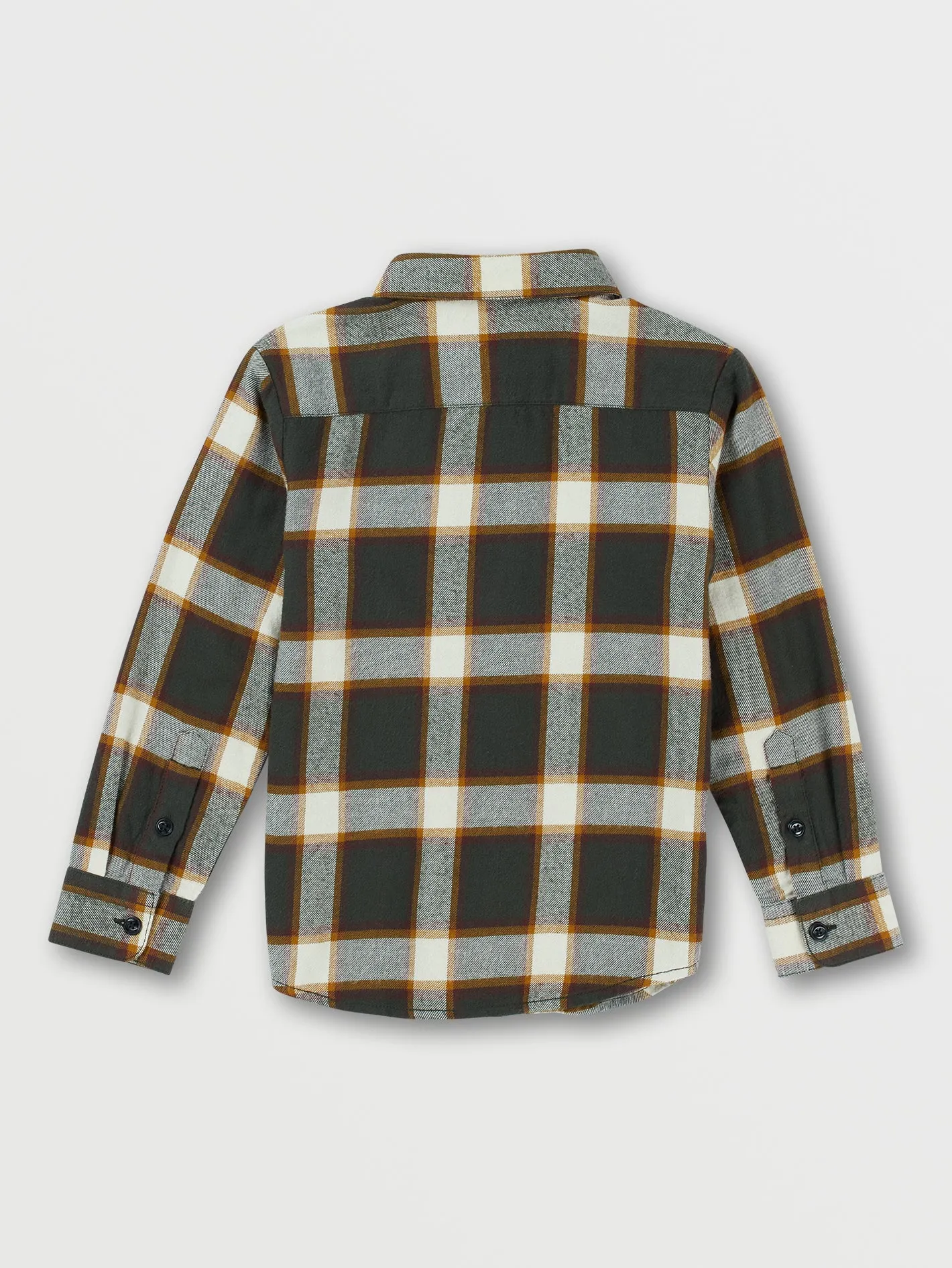 Little Boys Caden Plaid Long Sleeve Flannel - Rinsed Black