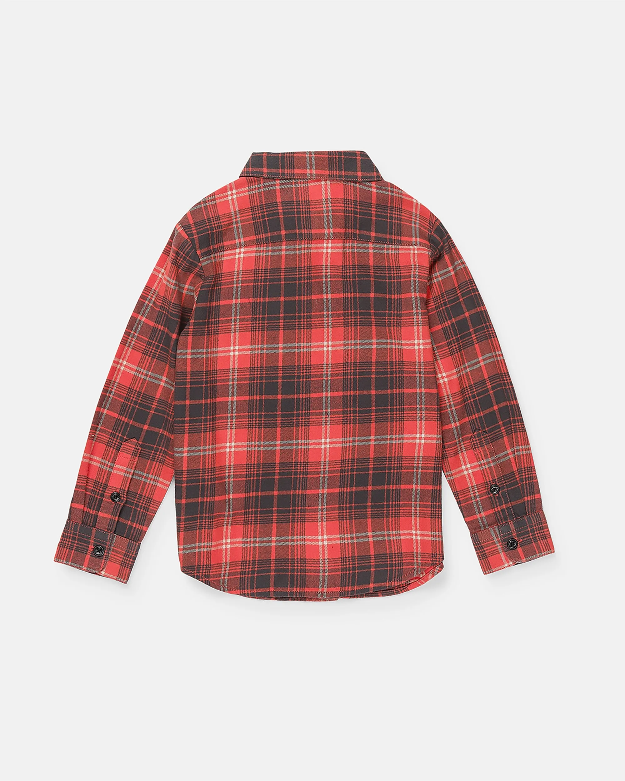 Little Boys Caden Plaid Long Sleeve Shirt - Red