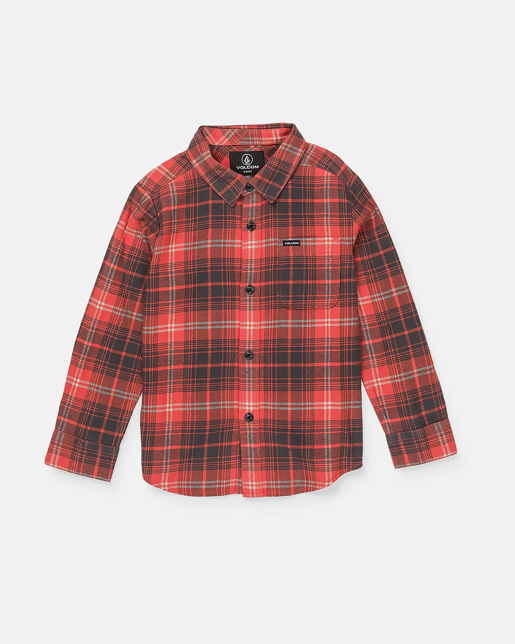 Little Boys Caden Plaid Long Sleeve Shirt - Red