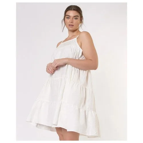 Lullaby Club Zahli Pin Tuck dress - White *FINAL SALE*