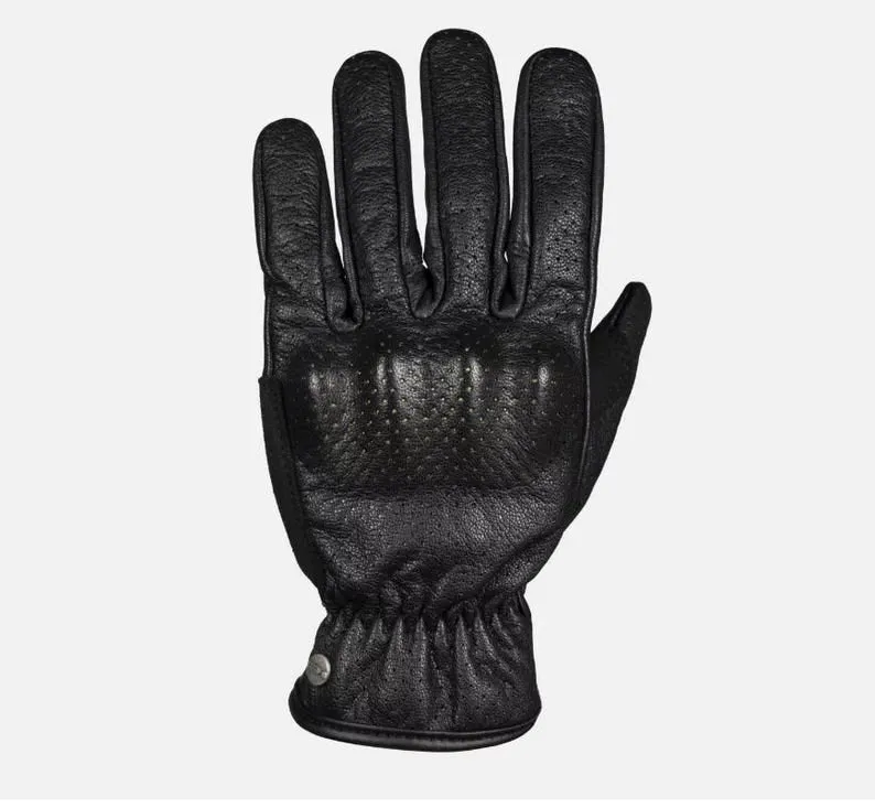 Men's cafe race biker premium leather gloves real black warm winter gloves