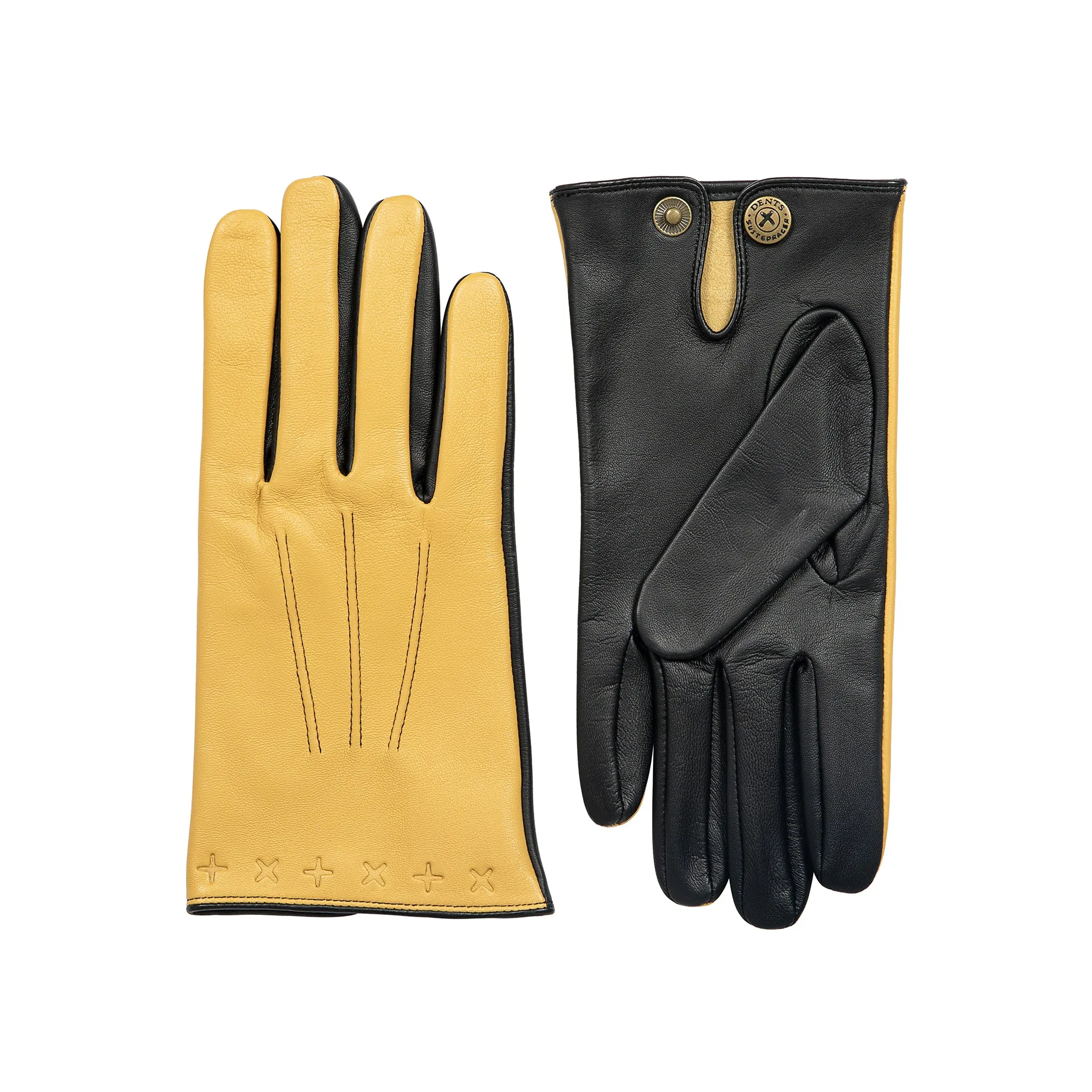 Men's The Suited Racer Touchscreen Three-Point Leather Gloves