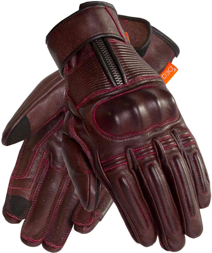 Motorcycle gloves Glory D3O Heritage Merlin, red