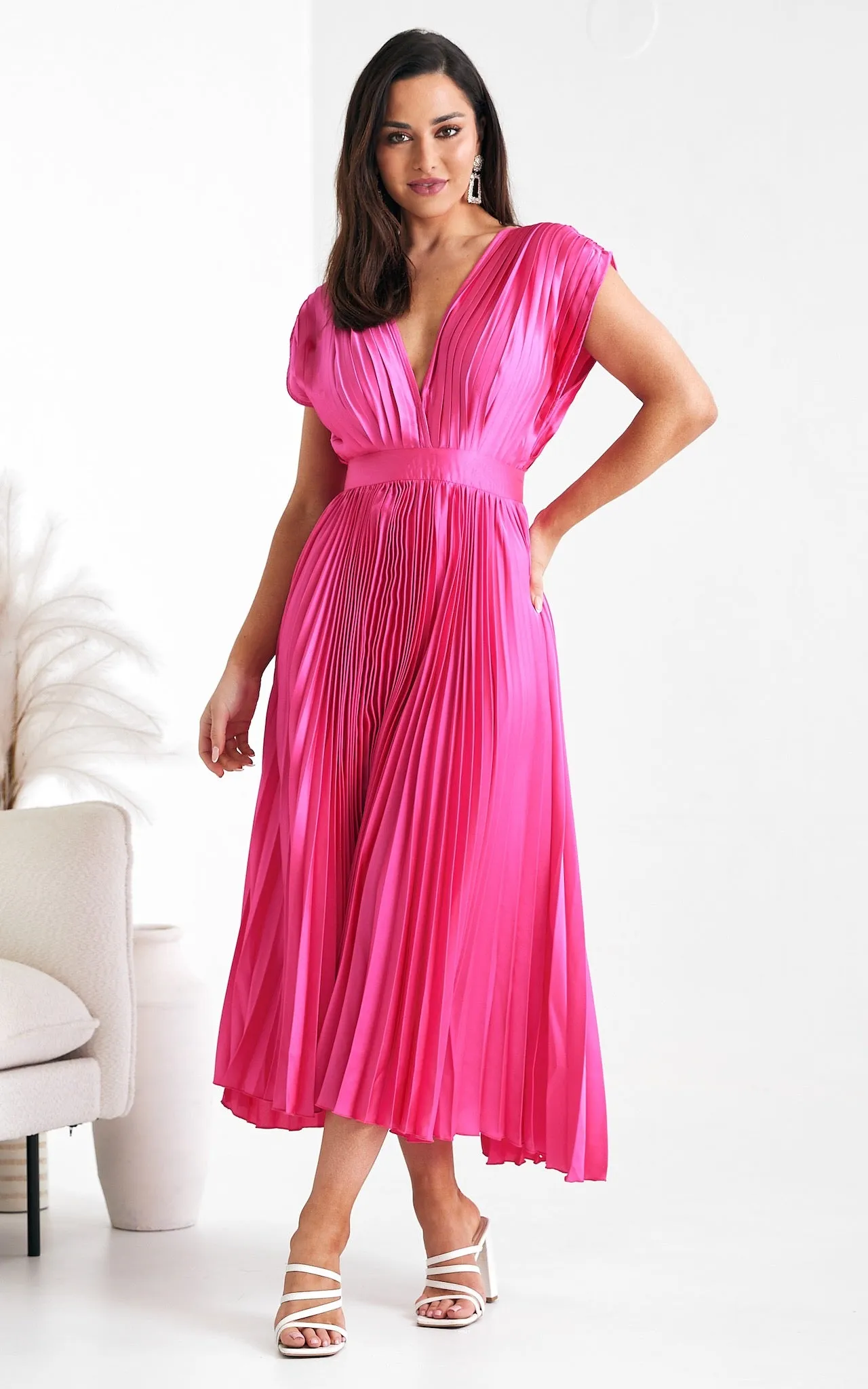 Naomi Maxi Dress - Hot Pink