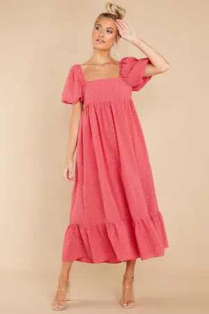 No Second Thoughts Azalea Pink Midi Dress